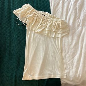 One shoulder ruffle top